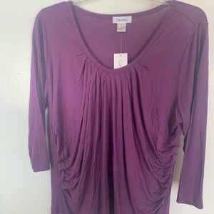 NEW!  Purple Calvin Klein jersey top